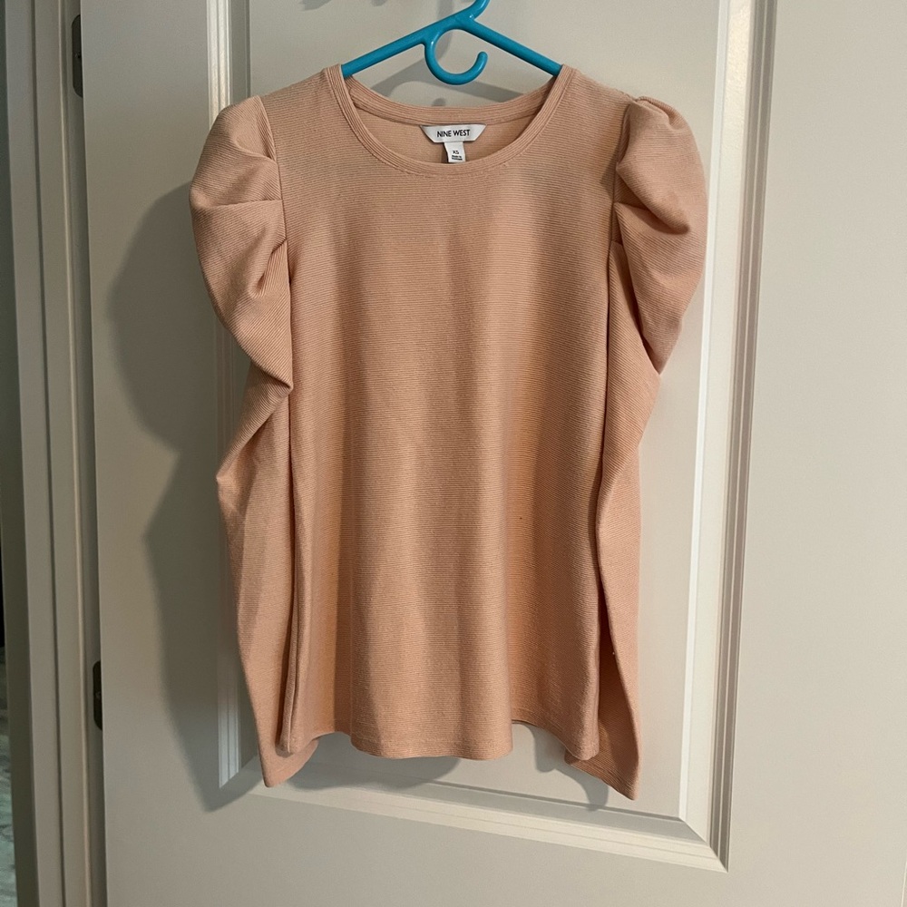 Nine West Women's Blush Puff Sleeve Blouse
